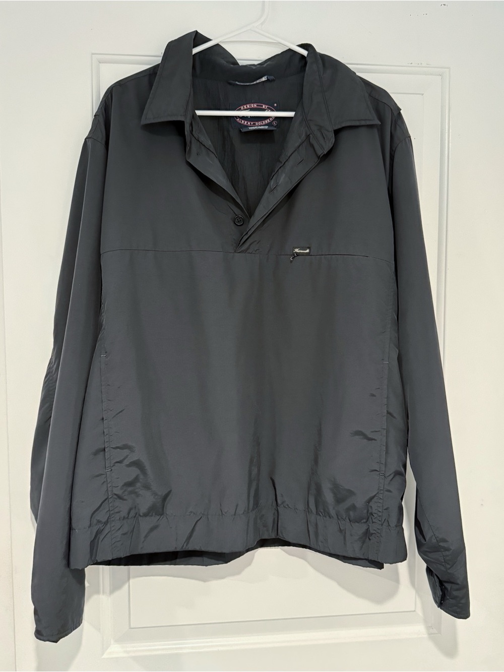 Men’s Faconnable Black Pullover Windbreaker Jacket